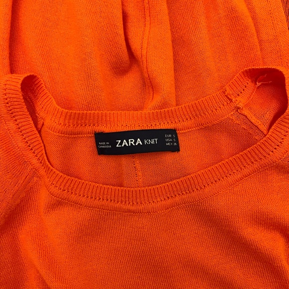 Zara Orange Long Sleeve Sweater - Picture 4 of 5